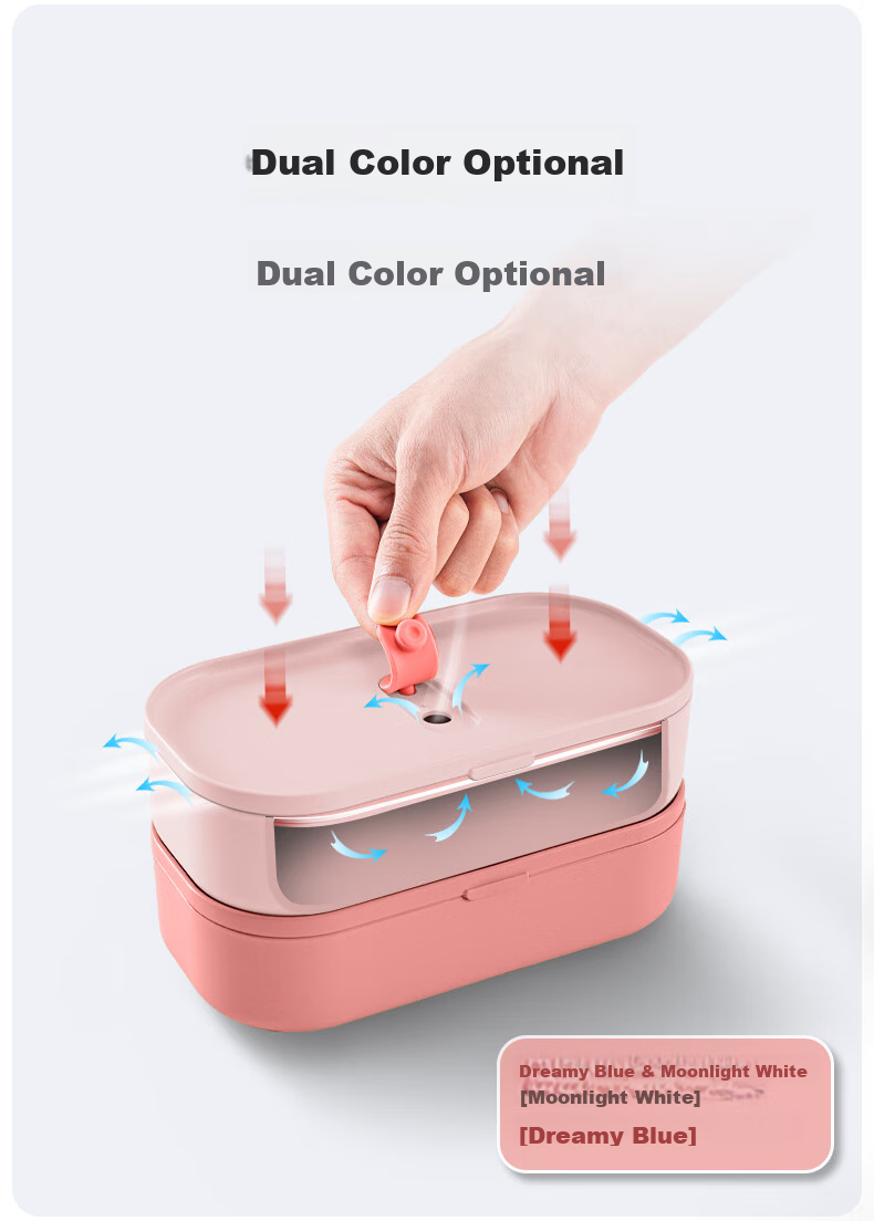 CAMUZ Bamboo Fiber Lunch Box Japanese Style Double-Layer Bento Box Microwave Safe Dishwasher Safe 1200ML Cheese Set 11