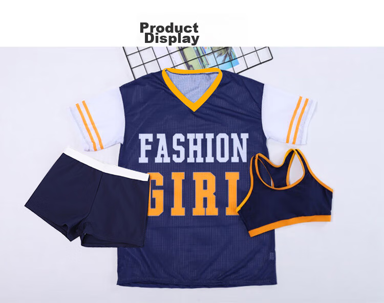 LangSha Women's Swimsuit Set of Three Pieces for Summer, Ice Silk Fabric, Anti-Exposure, Slimming Effect, Beach Sports Casual Swimwear 9