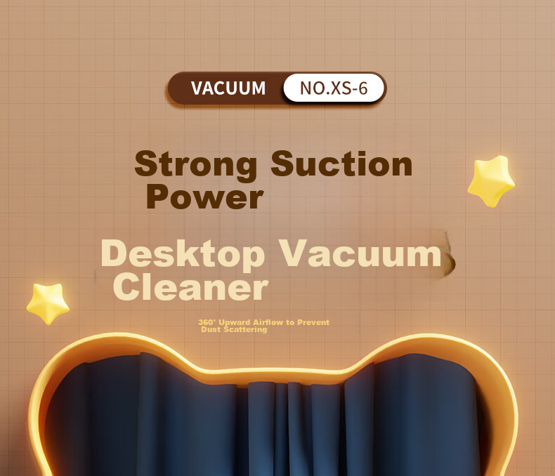 COMIX Powerful Suction Desktop Vacuum Cleaner, Eraser Debris Cleaner, Mini Portable Dust Removal And Cleaning, Back-To Essential, XS-6 White 1