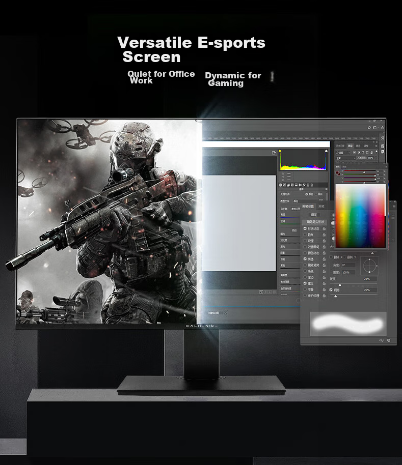 MACHENIKE 24.5-Inch 2K 300Hz Native Fast-IPS Eye-Protection Hardware DC Low Blue Light 450nit Computer Monitor Display Screen 24-Inch MZQ25F300 10