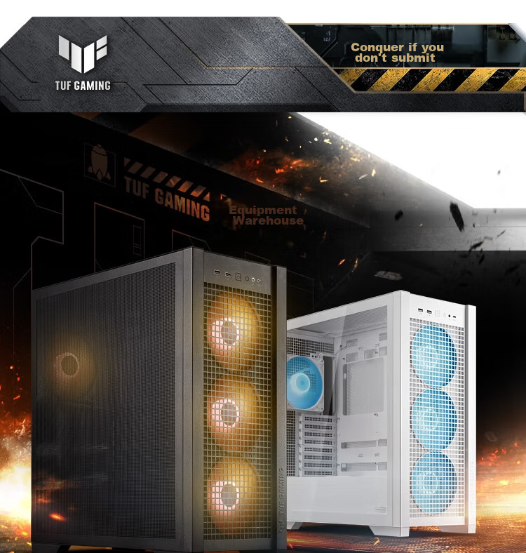 ASUS TUF GAMING GT302 Chassis, Black, Rear BTF 2.0/14cm Thickened ARGB Fan, Dust Filter Included, Strong Heat Dissipation, Interchangeable Side Panels 1