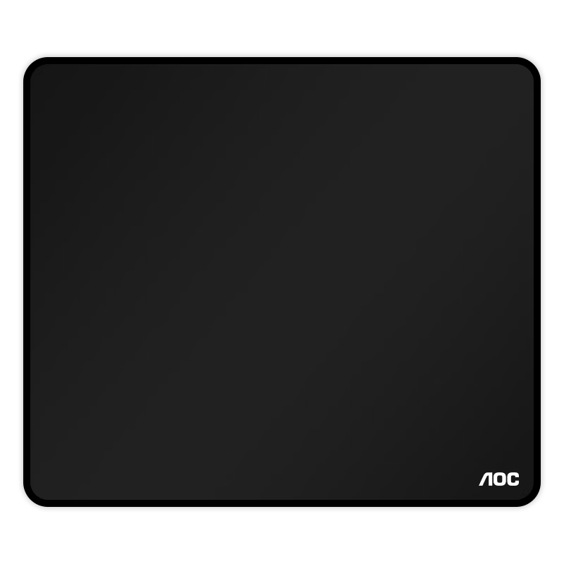 AOC Full-Property Series Gaming Mouse Pad, Medium And Small Sizes, 460*400*3mm, Thickened with Locked Edges, for Office Keyboard, Computer Desk Pad, M141/93 Pure Black