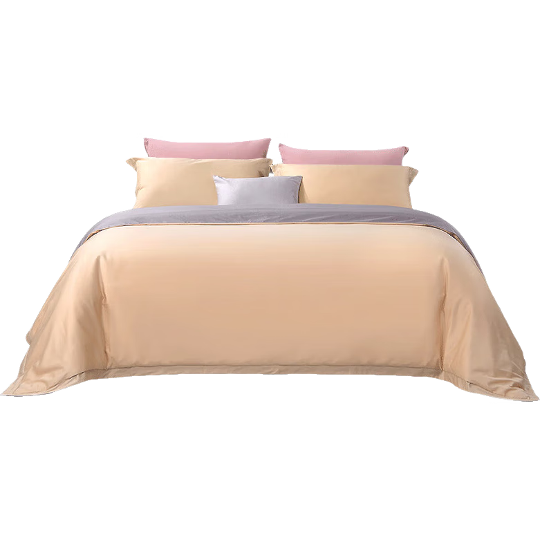 FUANNA Cotton Bedding Set, 100% Pure Cotton 60s Long-Staple Cotton Bed Sheet And Duvet Cover, All-Cotton Sateen Double-Size Bedding for King Size Beds 230×229cm