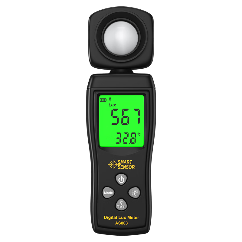 Xima AS803 Illuminance Meter, Brightness Detector, Light Intensity Tester, High-Precision Photometer