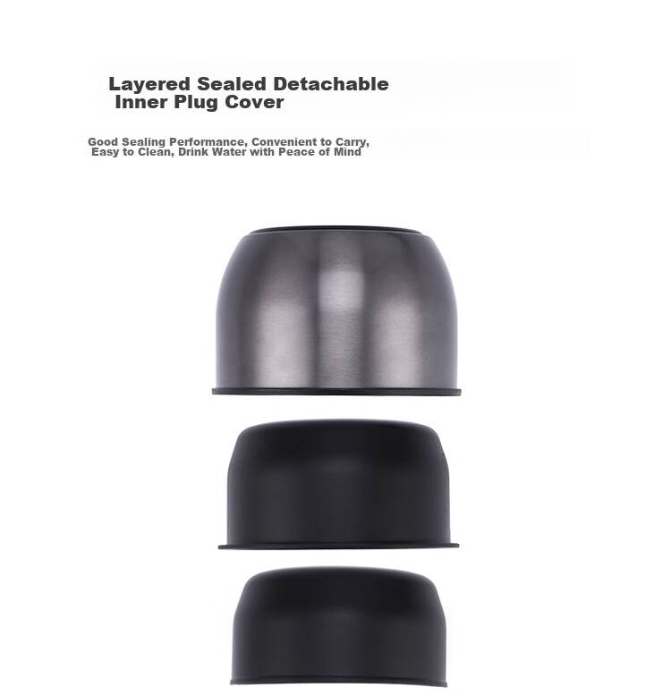 LOCK&LOCK Large Capacity Insulated Bottle, Outdoor Travel Camping Stainless Steel Portable Car-Mounted Handheld Thermos, 2.2L Black 8