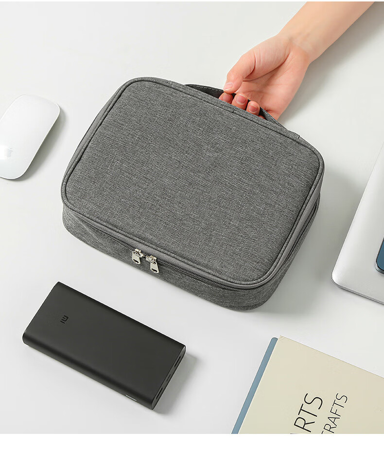 Youjialiangpin Data Cable Storage Pouch, Portable for Travel, Oxford Fabric, Double-Layer Design, Dust-Proof And Waterproof 17
