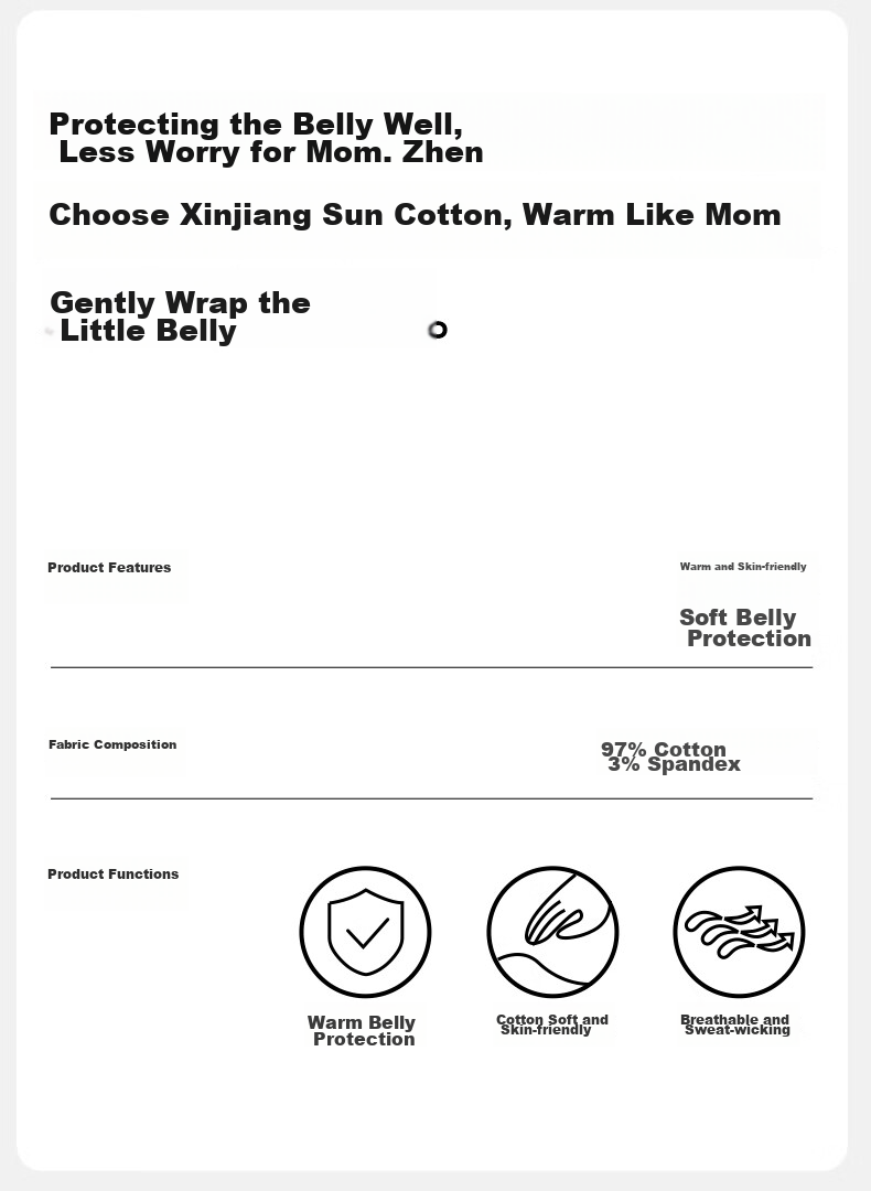 EMXEE Baby Belly Wrap, Infant Belly Cover, All Seasons Newborn Umbilical Protection, Cold Prevention, Warmth Aid, Panda Design, 17×17cm 1