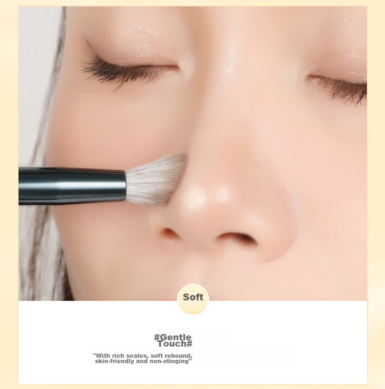Huayang Portable Makeup Brush Set, 6 Classic Detachable Replacement Heads, Cangzhou Makeup Brush for May Day Outings 6
