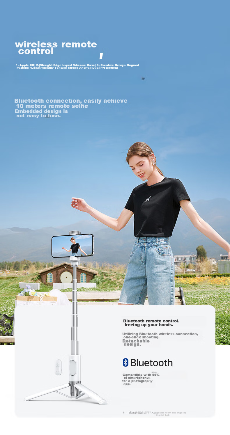 Feilipu [Mini Handheld Selfie Stick] 2026 New Portable Travel Outdoor Tripod, 360-Degree Rotation, Live Streaming Photography Vlog Multifunctional Selfie Gadget 5301 4