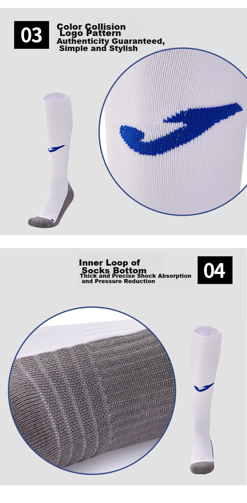 JOMA Soccer Socks, Long Tube Children's Thick Terry Bottom, Non-Slip Wear-Resistant Breathable Football Sports Socks, Running Basketball Training Socks 6