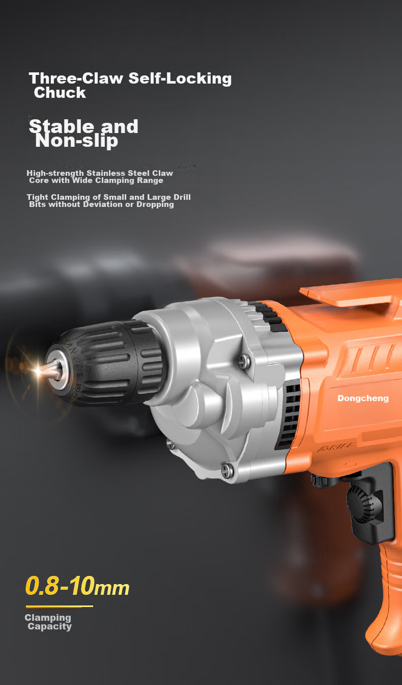 Dongcheng Electric Drill DJZ550-10K, Forward And Reverse Rotation, Adjustable Speed, Multifunctional Household Electric Drill, Power Tool 11
