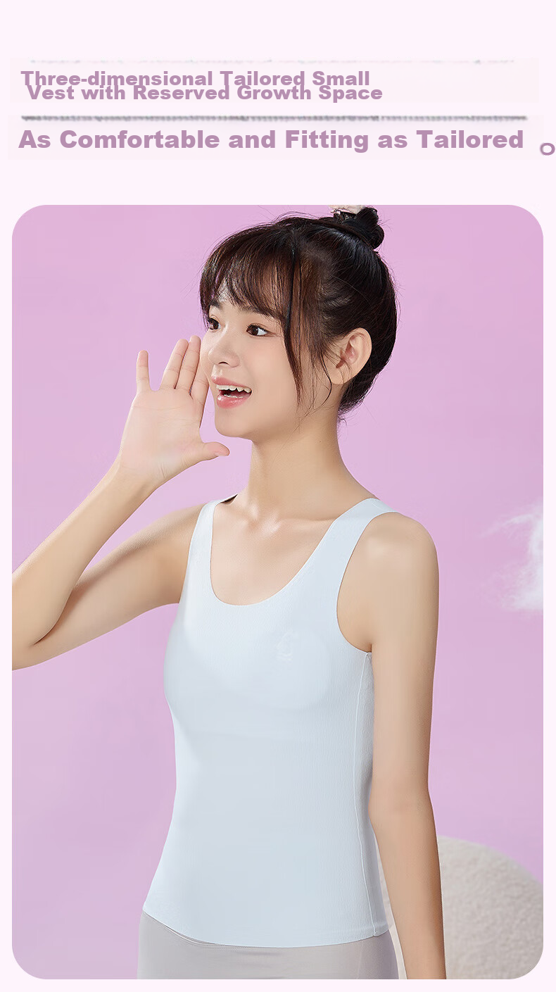 YUZHAOLIN Girls' Underwear for Puberty, Ages 12-16, Long Style, for Middle And High School Students, Teenage Girls' Bra, Girls' Camisole 6