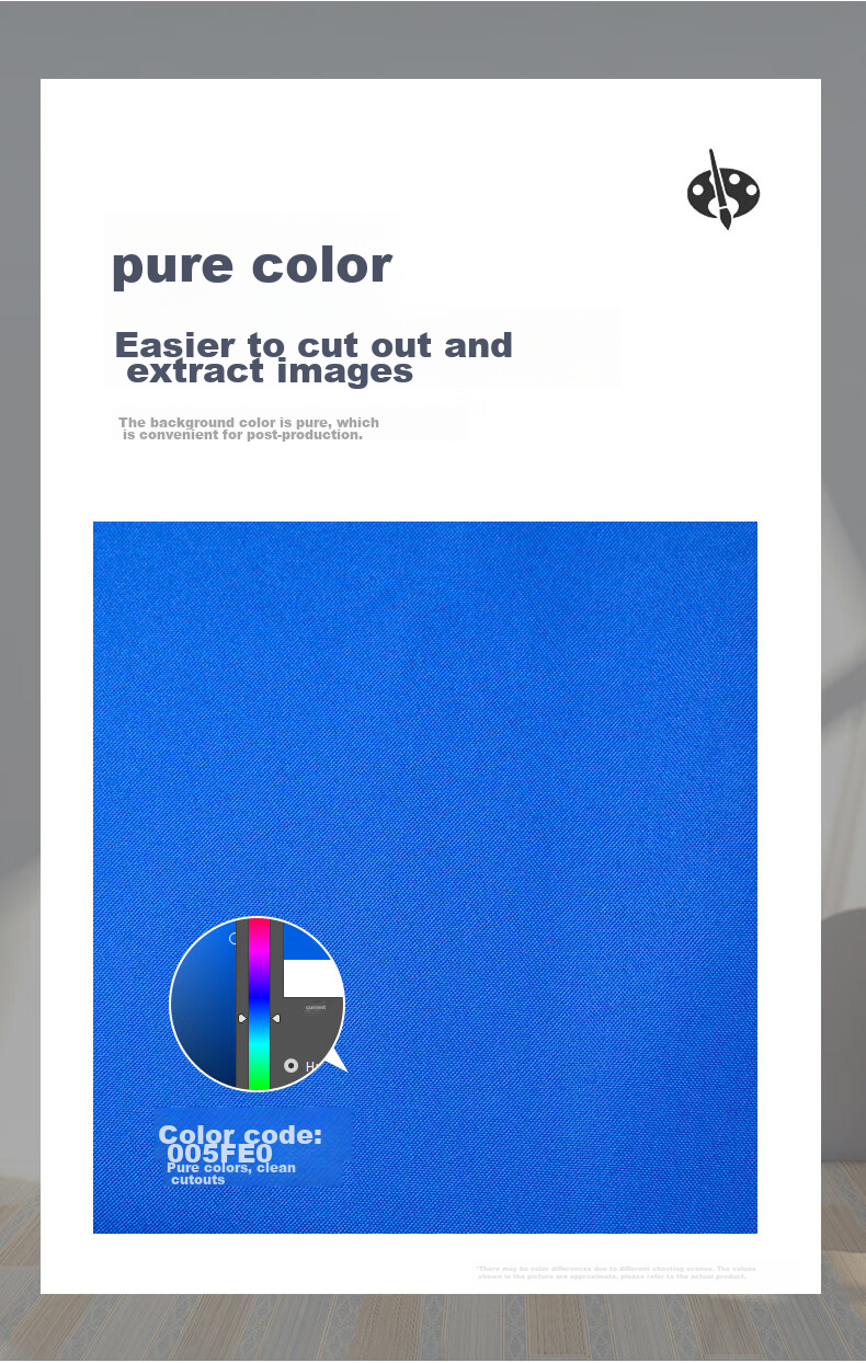Hakutatz Live Streaming Video Green Screen, Anchor Chroma Key Shooting, Portrait Background Cloth, Photography Pure Color Virtual Background, Internet Celebrity Background Wall, 3*6 Meters Blue 3