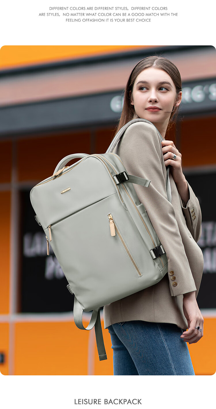 POLO Backpack for Women, Travel Bag, Large Capacity Schoolbag, Luggage Bag with 15.6-Inch Laptop Compartment, Birthday Gift 23
