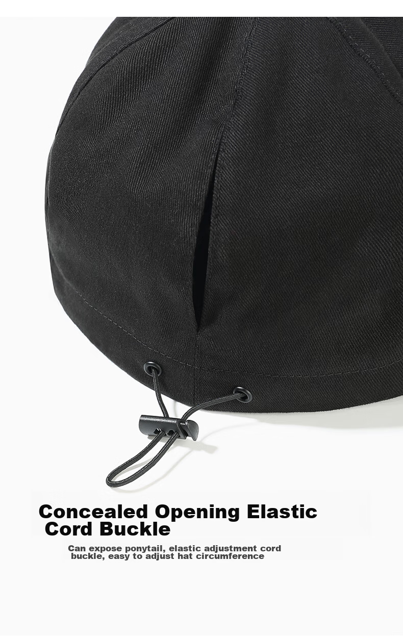 CACUSS Women's Summer Foldable Fisherman Hat Outdoor Sun Protection Large Head Circumference Mountaineering Sun Hat Slim Face Black Medium 6