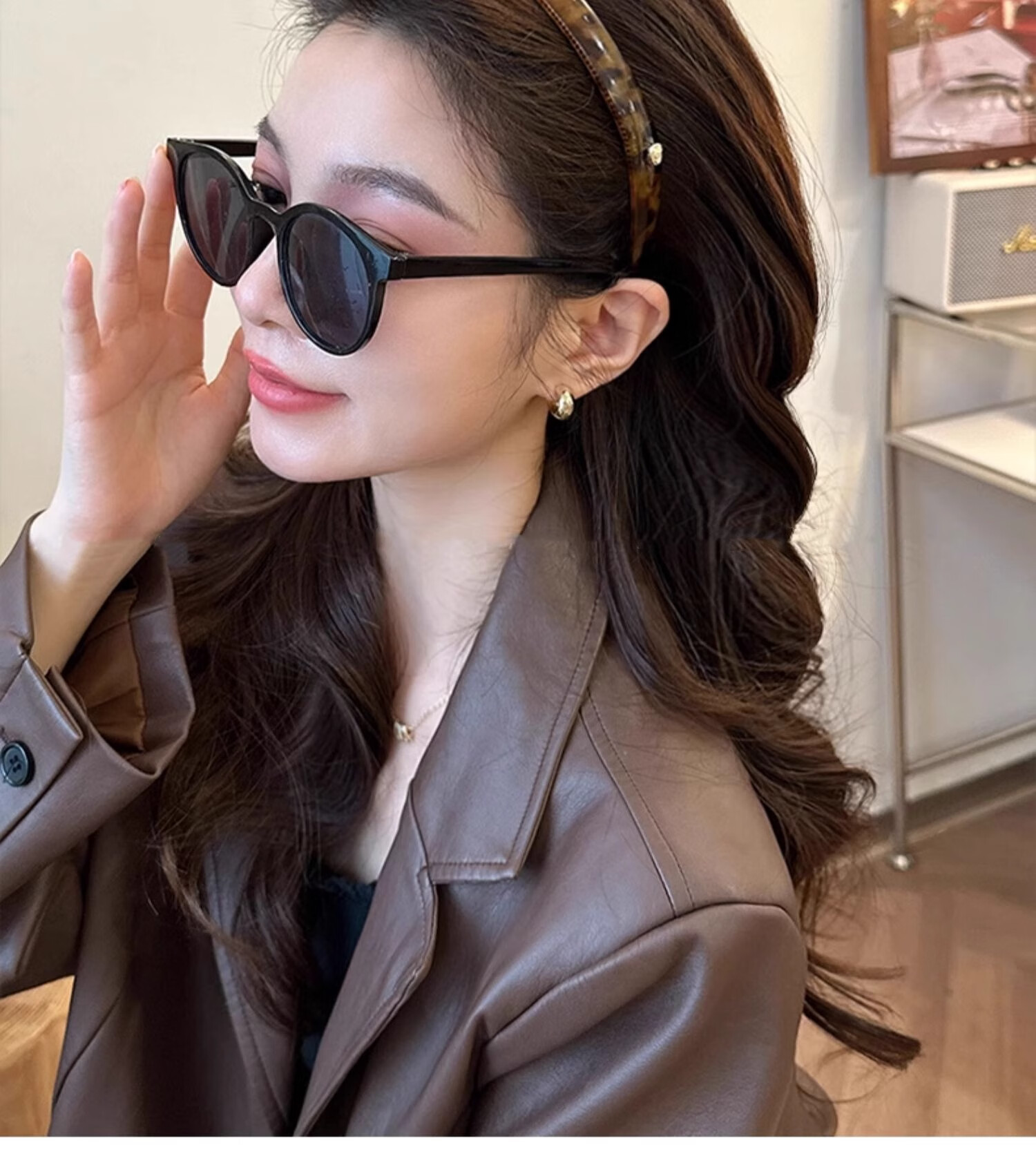 Xiangwan Headband, Vintage Leopard Print Hair Clip, Elegant And Versatile Women's Headwear for Going Out, Non-Slip Hairband, Mid-Autumn Festival Gift for Wome 5
