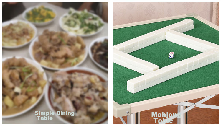 Huasheng Mahjong Table And Dining Table Combo, Foldable, Simple Manual Folding, for Home Use, Mahjong Table with Separate Legs, Tabletop Included H-196 2