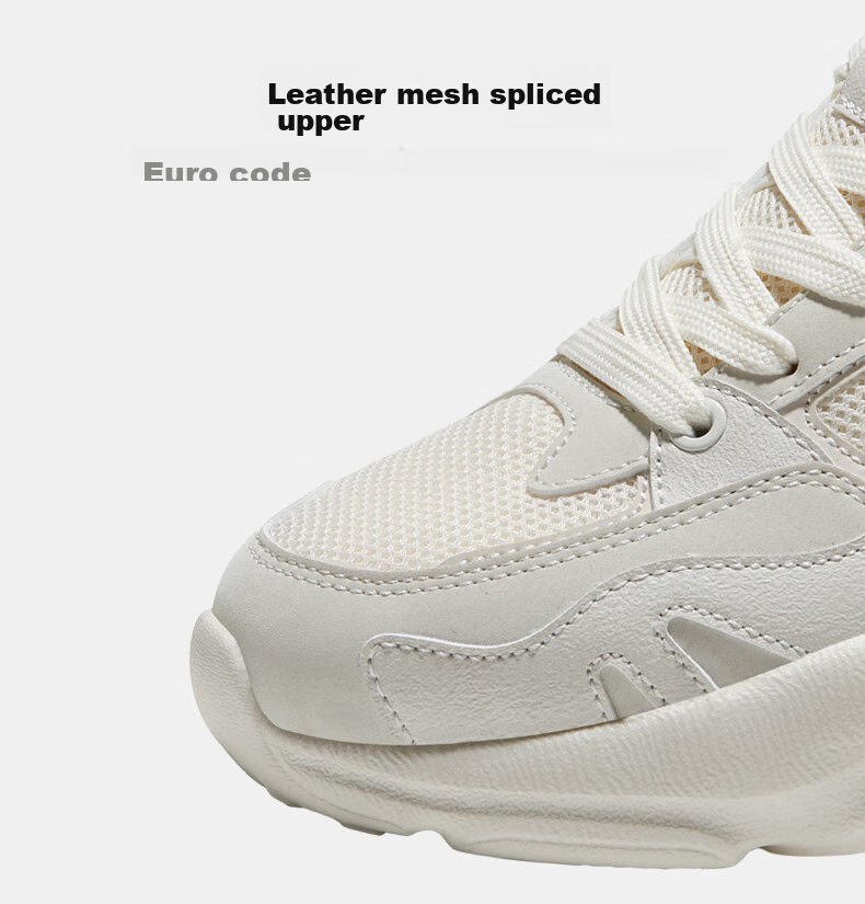 CAMEL Women's New Retro Sneakers, Breathable Mesh Upper, Thick-Soled Platform, Casual Versatile Soft-Bottomed Shock-Absorbing Dad Shoes 20