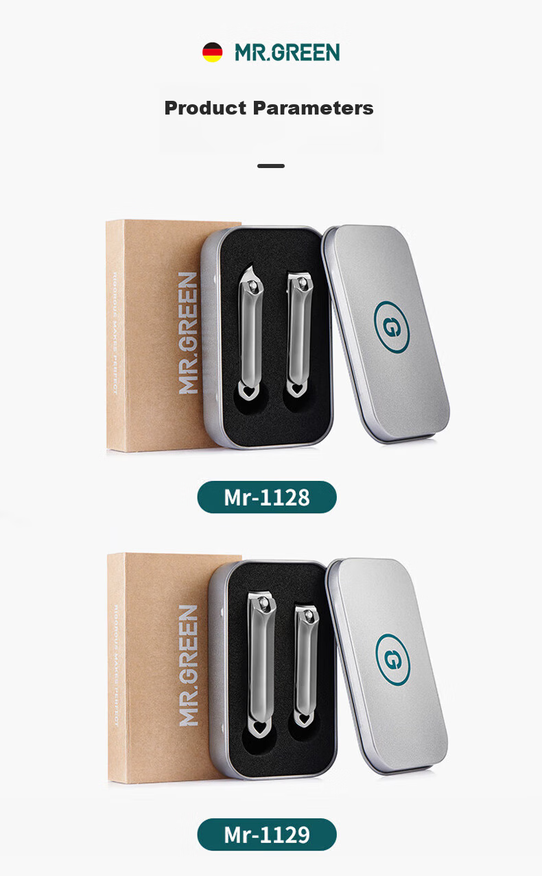 MR.GREEN German Nail Clipper Set, Tools Including Nail Clippers/pliers, Imported Stainless Steel, Travel Kit for Business Trips, 4-Piece Set Mr-6503 19