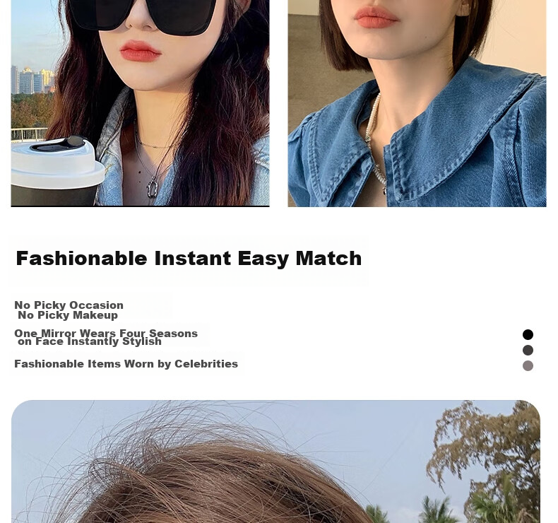 HB Polarized Sunglasses - 1758 Square Frame, Unisex Sun Protection, Face-Slimming Effect, for Driving And Car Use, GM Sunglasses 7