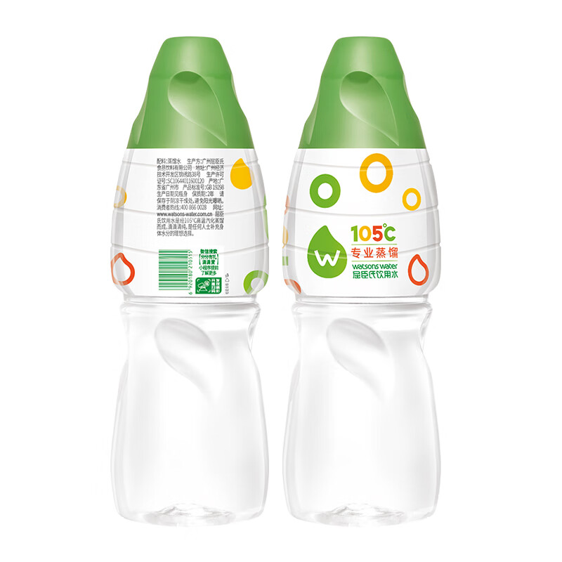 屈臣氏蒸馏水纯净水1.5L*12瓶 整箱大瓶装水饮用水运动泡茶煲汤