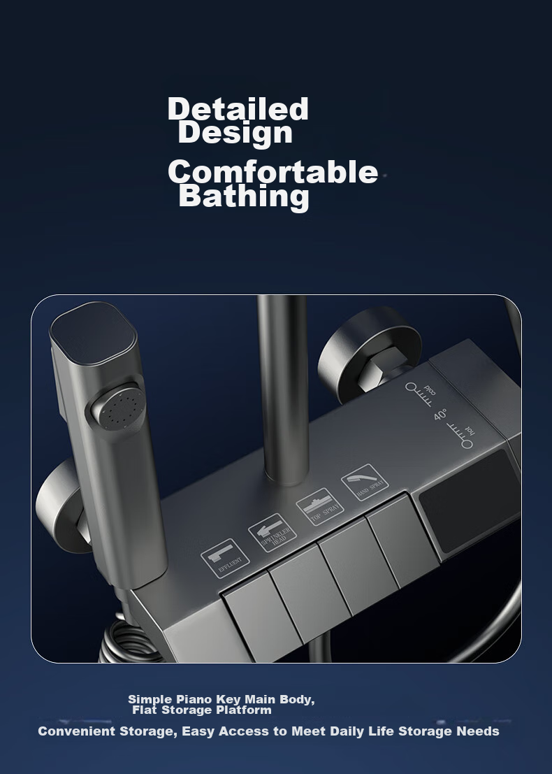 MEJUE Intelligent Shower Head Set, Shower Head Bathroom Spray Nozzle, Pressurized Shower System Z-05105 32