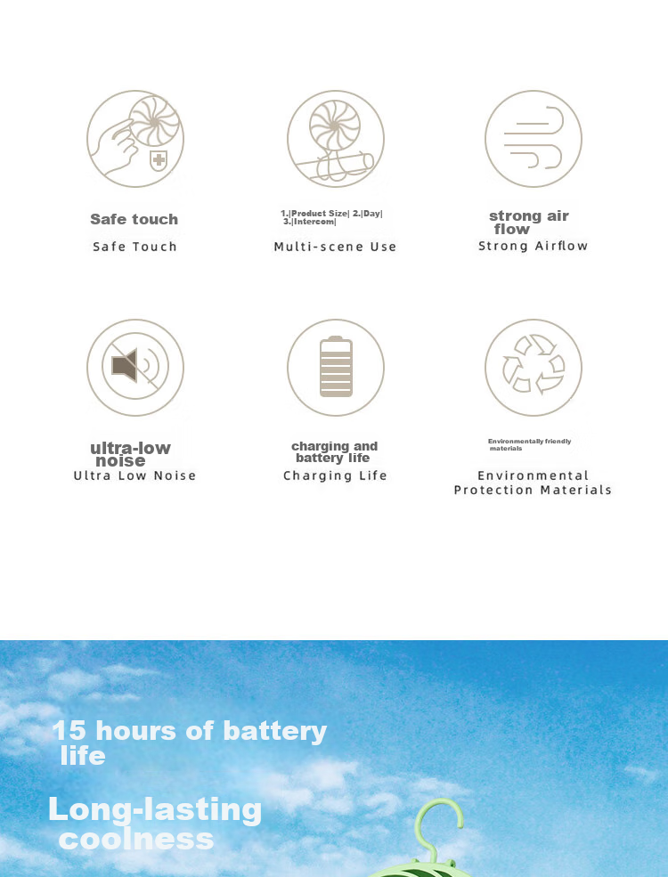 WeWarm Mini Handheld Fan Portable Rechargeable High-Speed DC Energy-Saving Outdoor Small Fan Long Battery Life FN1041W 6