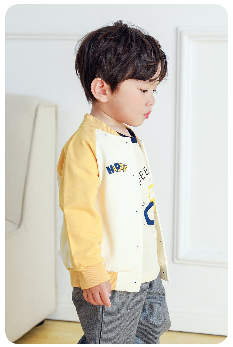 YUZHAOLIN Children's Jacket, Baby Baseball Jacket, Boys' Short Outerwear for Going Out, Casual Clothing for Young And Older Kids, Children's Wear 12
