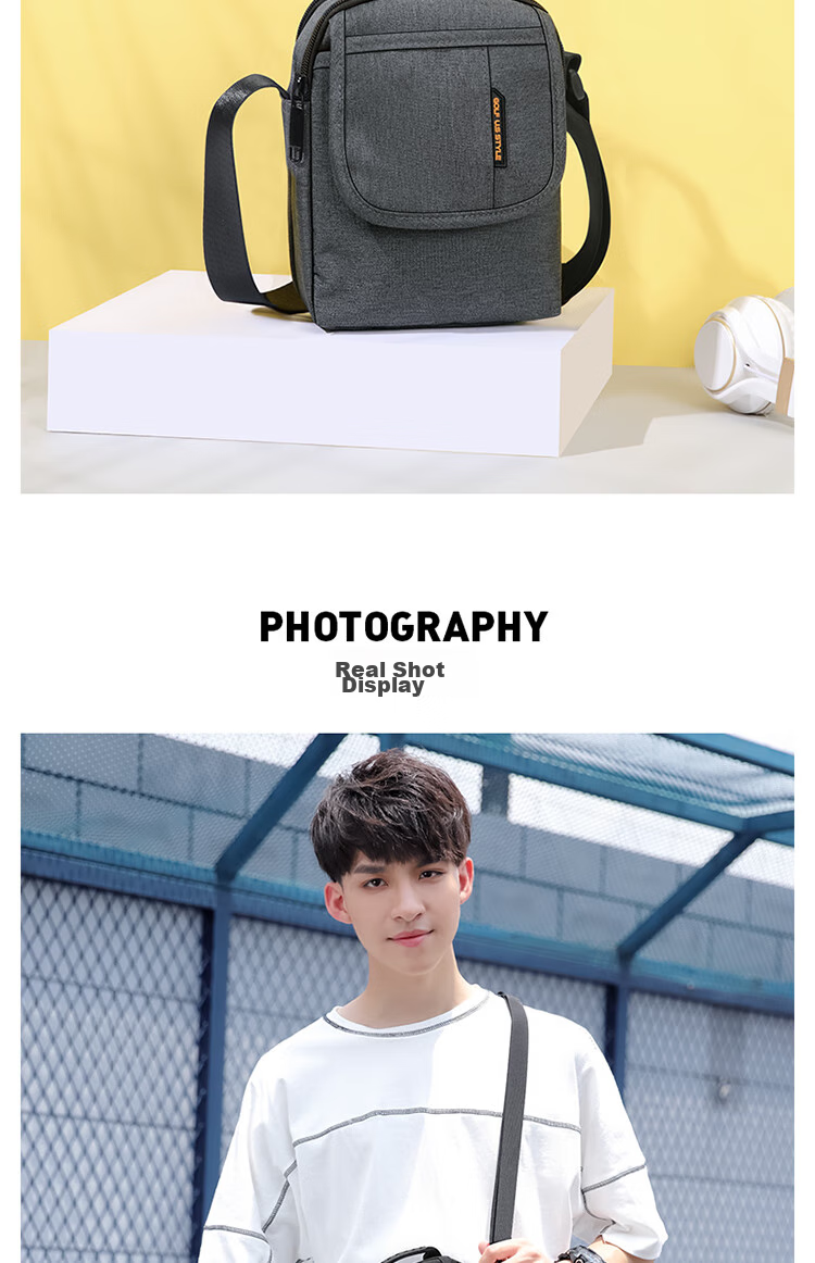 GOLF Shoulder Bag for Men And Women, Casual Crossbody Canvas Bag with Multiple Compartments, Water-Resistant Mini Sports Messenger Bag 10