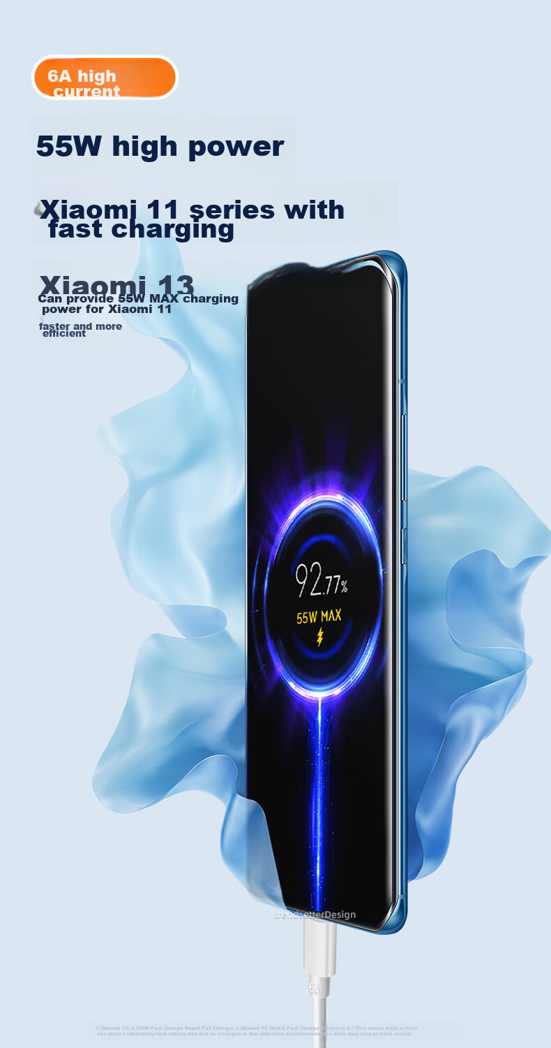 Chaofan Suitable for Xiaomi Charging Cable, 67W 90W 120W Data Cable, Fast Charging Extension, 2 Meters, 17/15/14/13/pro, Redmi K90/80/70/note15/14/pro 3