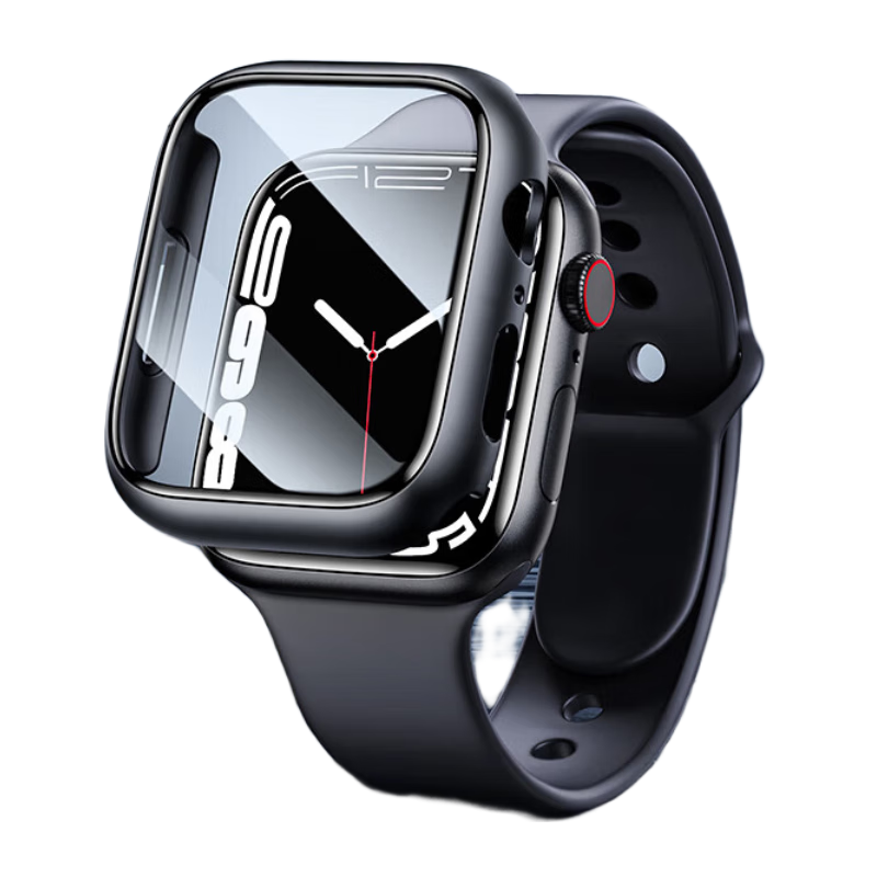 CangHua Compatible with Apple Watch S11 Protective Case, Integrated Screen Protector for Apple IWatch S10/S11 Tempered Glass Film, Full Coverage Anti-Scratch Outer Shell, 42mm Transparent