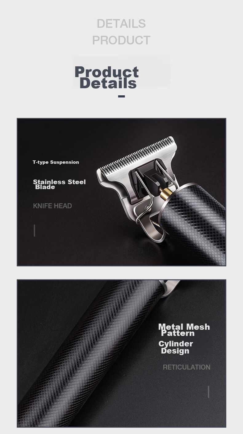 AUX Hair Clipper, Shaving And Styling Tool, for Adults And Children, Electric Trimmer, Head Shaver, Edge Trimmer, Bangs Trimmer, Self-Haircut Device, Gradient Design, Specialized for Men's Barbershops 18