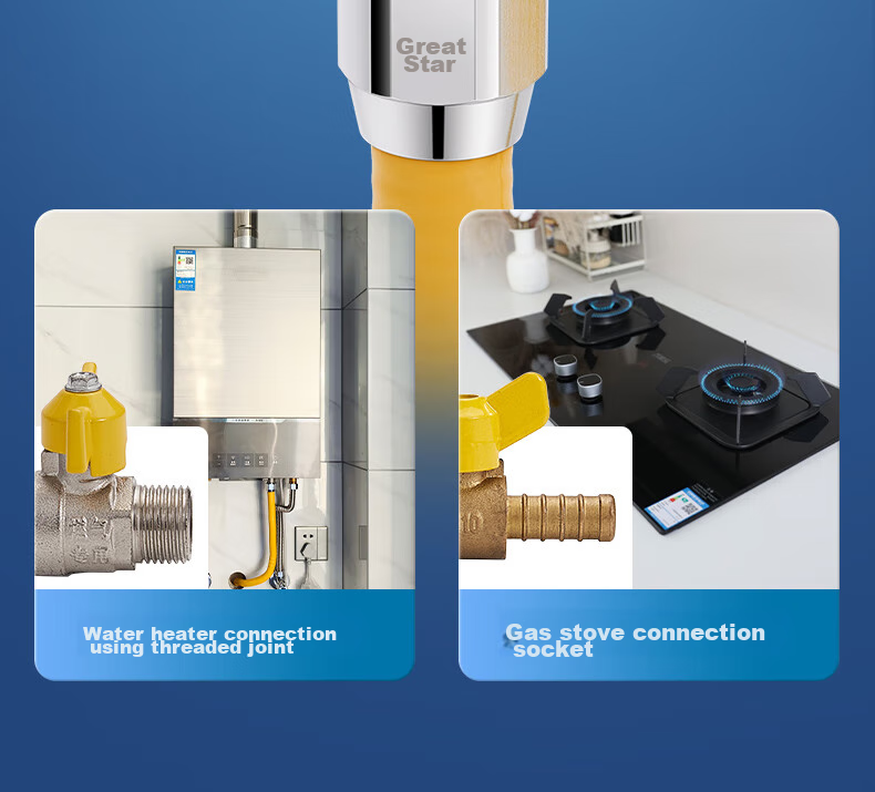 Weixing Integrated Gas Pipe, 1.5 Meters, Water Heater Wall-Mounted Boiler Gas Stove, National Standard 3C Stainless Steel Connecting Pipe, Explosion-Proof Pipe 5