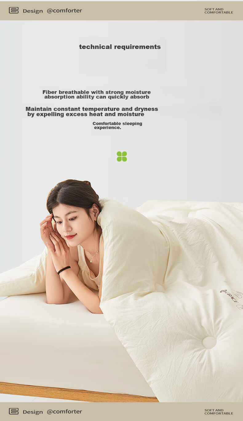 Grace Class A 11% Soybean Winter Comforter, Thickened for Warmth, Spring And Autumn Double Bed Quilt, 200*230cm, 7 Ji 13