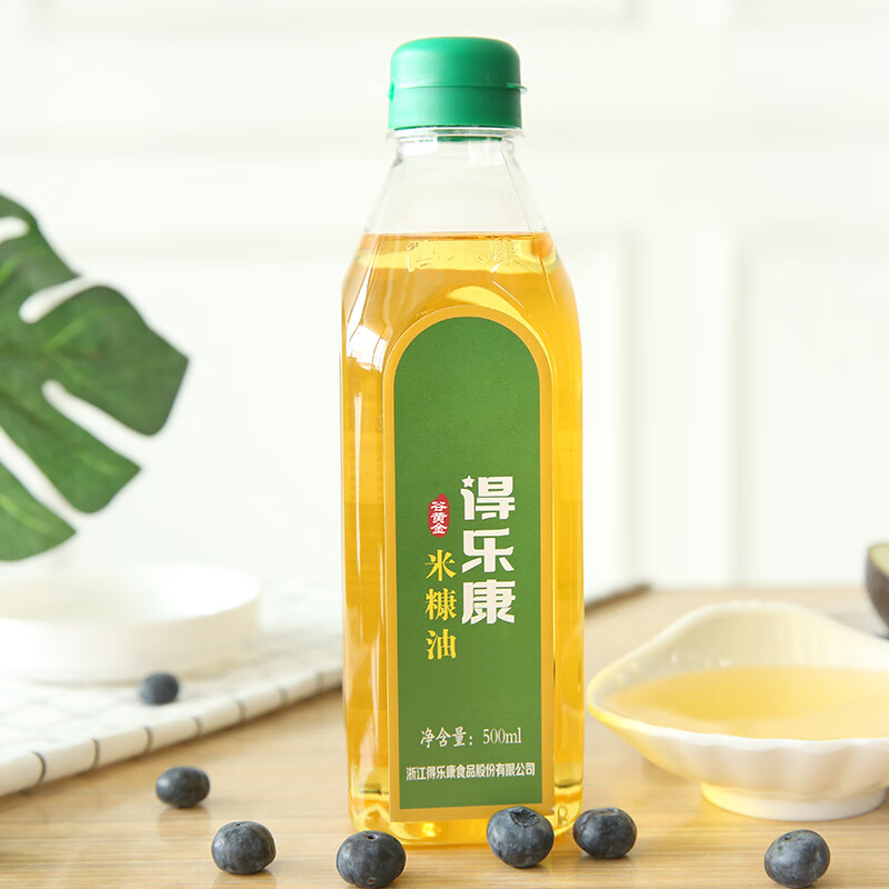 得乐康 谷黄金稻米油500mL 可生食食用油米糠油