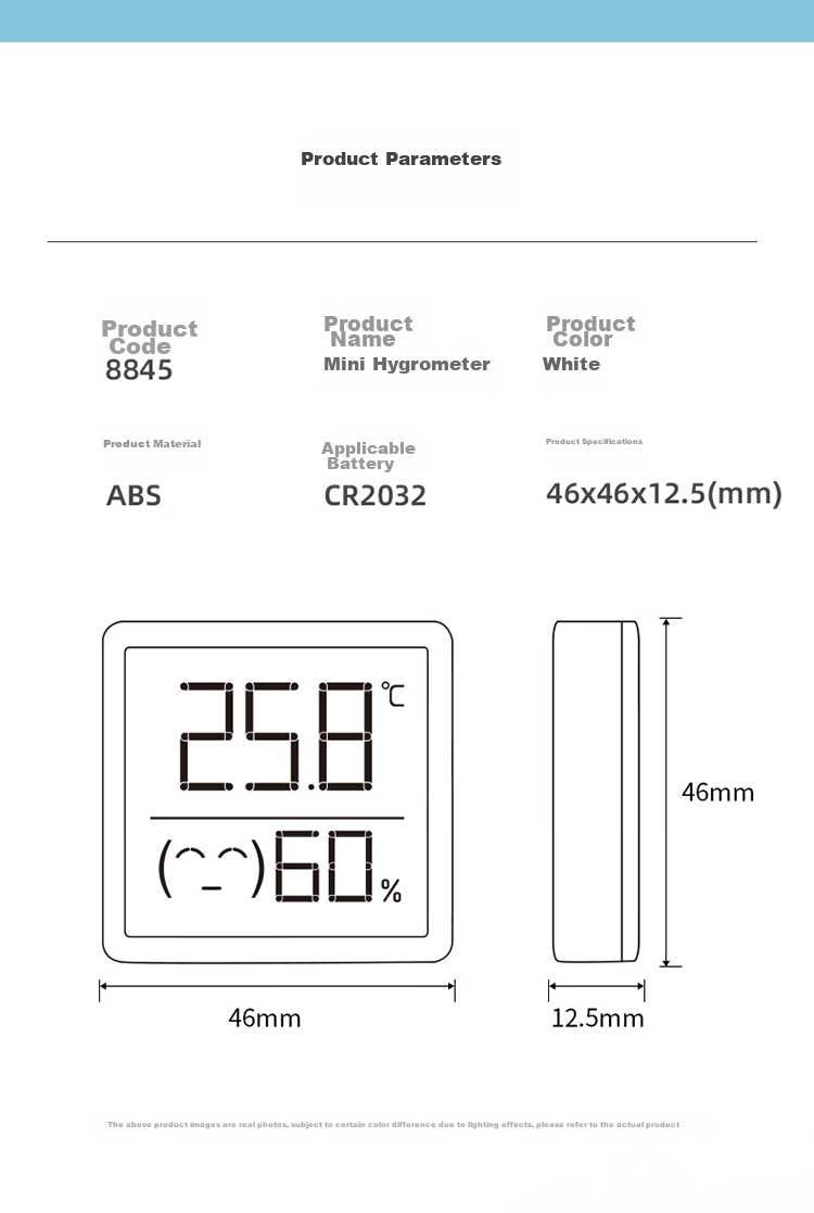 Deli LCD with Alarm Clock, Electronic Thermometer And Hygrometer, Bathroom And Baby Room Temperature And Humidity Monitor, 8813 11