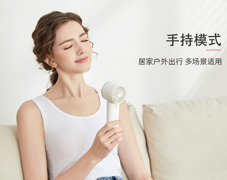 Topvork [USA] Handheld Mini Fan, Portable Neck-Hanging Cooling Fan, Rechargeable Long Battery Life USB Small Electric Fan for Desktop, Dormitory, Office, And Outdoor Use 3