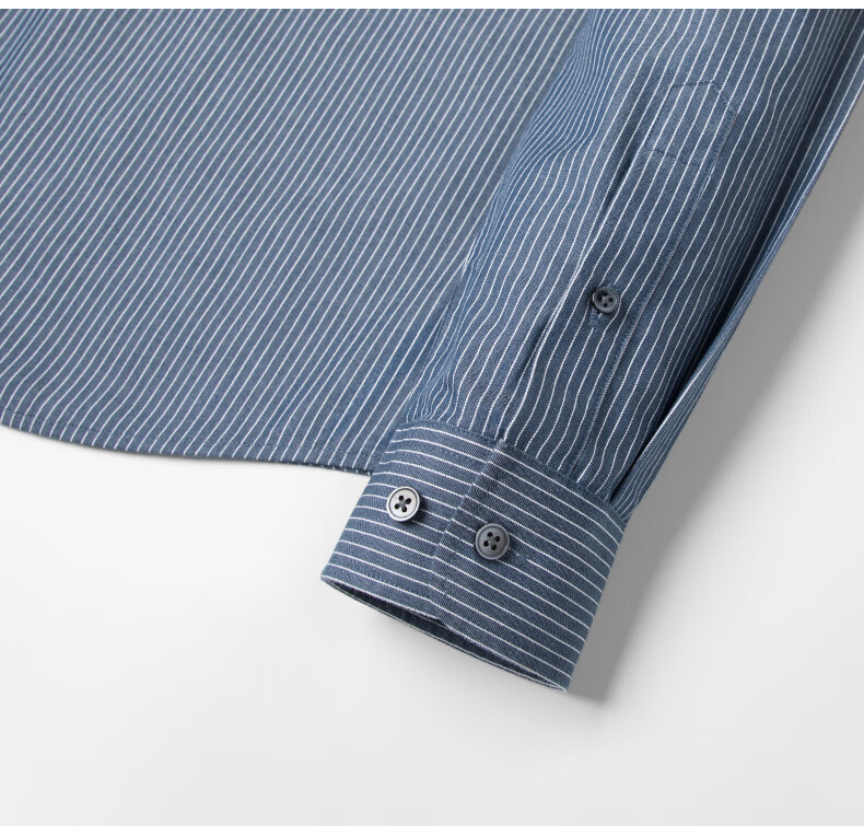 BLACKMONDAY [Easy-Care] Striped Shirt for Men, Spring And Autumn Business Casual Wrinkle-Resistant Non-Iron Long-Sleeve Dress Shirt 16