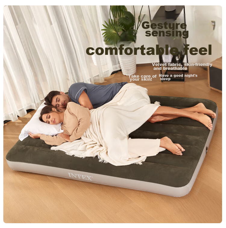 INTEX Automatic Inflatable Mattress, Outdoor Travel Air Bed, Nap Bed, Foldable Home Bed, Tent Moisture-Proof Mat, 64109 9