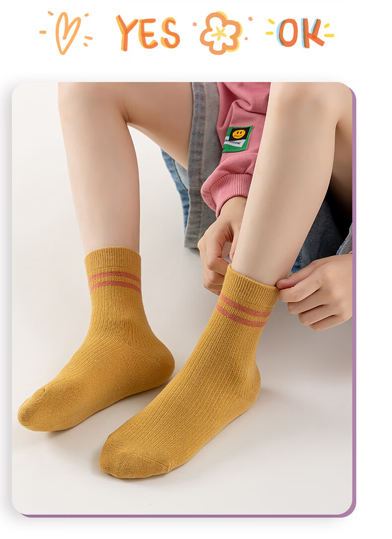 YUZHAOLIN Girls' Socks, Autumn And Winter Lace Mid-Calf Socks, Korean-Style Princess Style, Seamless Socks for Children And Baby Girls, Autumn Season Children's Socks 14