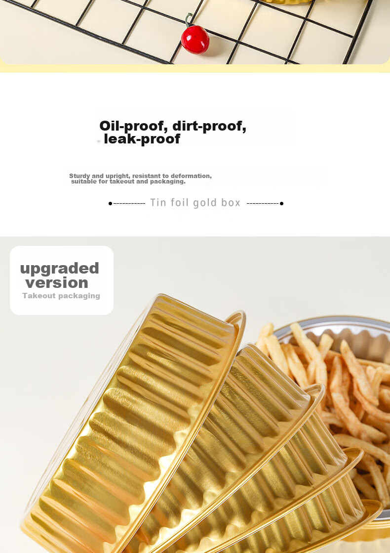 Faxilon Air Fryer And Oven-Specific Aluminum Foil Trays, 750ml*20 Pieces, Aluminum Foil Pans for Home And Outdoor Barbecue Use 8