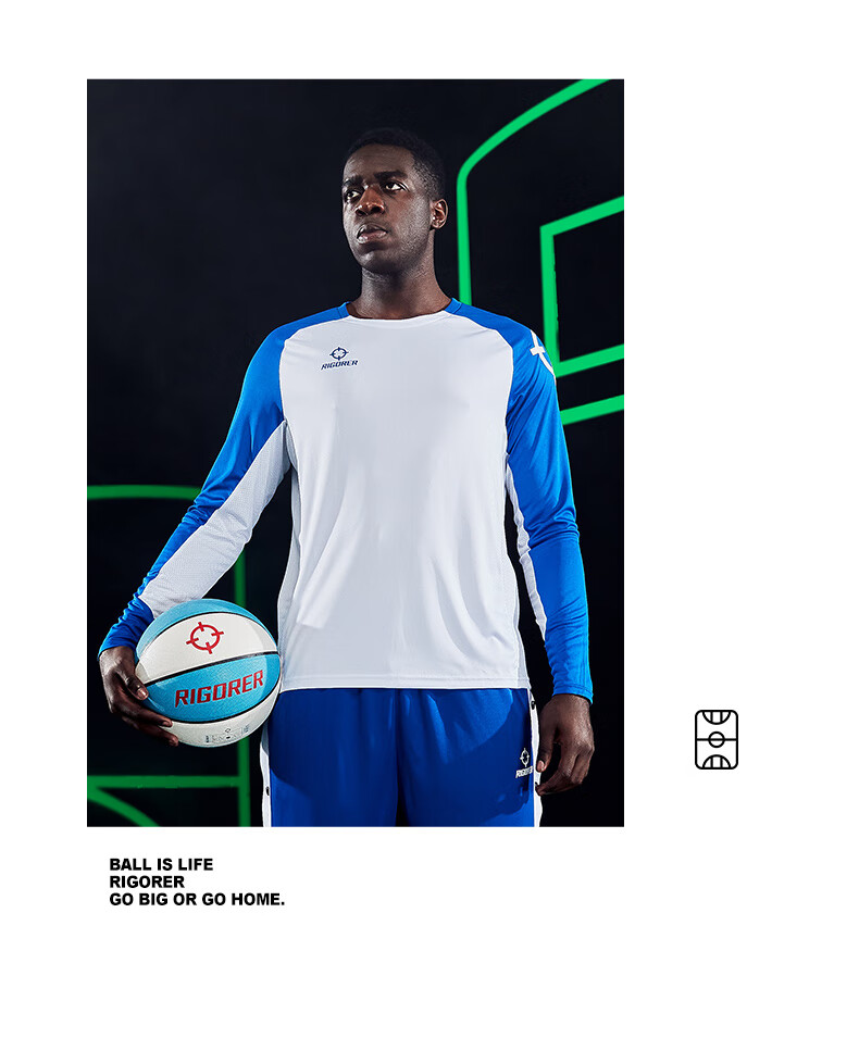RIGORER Quick-Dry Long Sleeve T-Shirt, Basketball Fitness Wear, Men's Fashionable Casual Sports Outdoor Comfortable Trendy Breathable Clothing 20