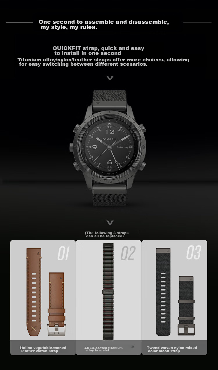 GARMIN MARQ (Gen 2) Athlete Carbon Fiber Heart Rate Blood Oxygen Running Outdoor Sports Watch 4