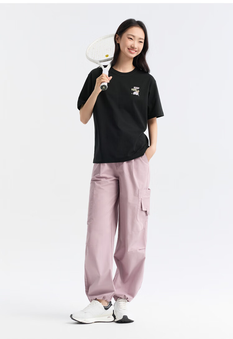 Semir [Colorful Cool-Touch T-Shirt] Women's Short-Sleeve Mid-Length Loose Comfortable Embroidered Top 109324100007 20