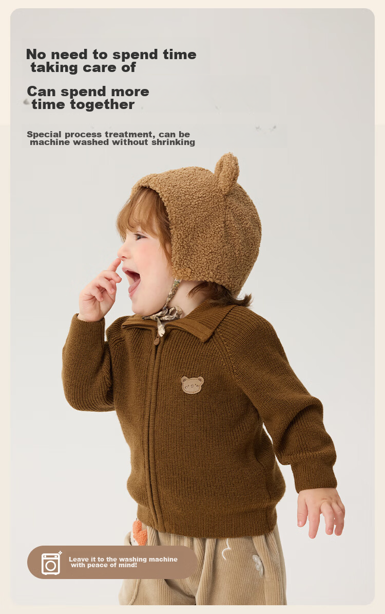 BALABALA Children's Clothing, Baby Sweater, Winter Undershirt for Kids, Infant Wool Sweater, Cardigan, Warm Knitted Cardigan for Boys And Girls 7