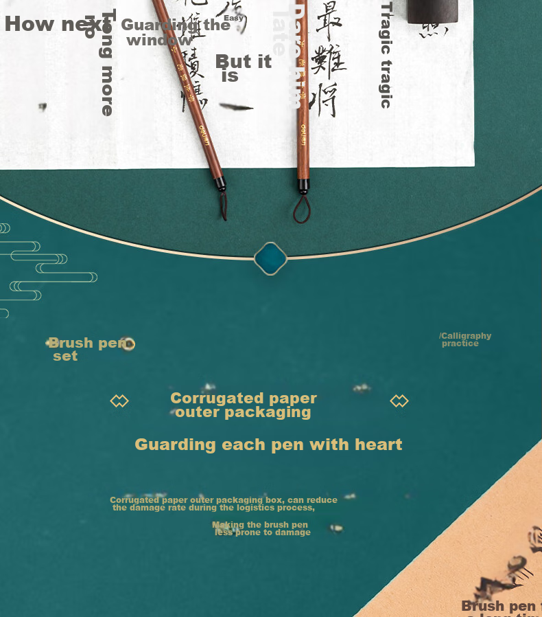 Deli Calligraphy Beginner Set, 3 Wolf Hair Brushes, Medium And Large Regular Script, Four Treasures of The Study, Chinese Painting Copybook, Brush Pen, Ink, Paper, Inkstone, Large Medium Small Regular Script, Adult Back-To Gift 9
