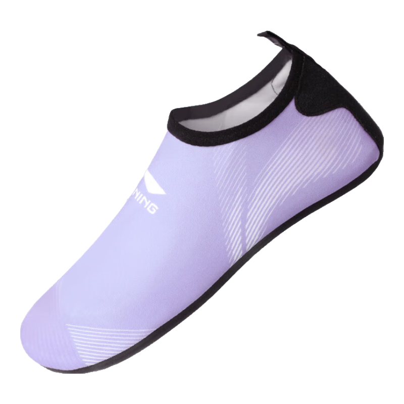 Li-Ning Snorkeling Shoes, Diving Beach Shoes, Water Park Shoes, Non-Slip Swimming Shoes for Men And Women, 9212 Gray Purple (Size 37-38)