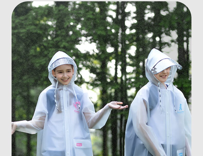 TIANTIANZAI Kids Raincoat Kindergarten Boys Girls School Backpack-Friendly High-Quality Cartoon Rain Poncho 703 Pink 19