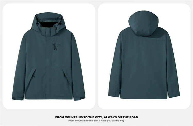 Pioneer Camp Outdoor Hardshell Jacket for Men, Autumn Windproof Waterproof Breathable Travel Hiking Mountaineering Wear-Resistant Coat 24