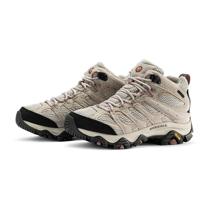 Merrell Outdoor Shock-Absorbing Hiking Shoes for Women, MOAB3MID WP Mid-Top Waterproof Breathable Non-Slip Wear-Resistant Mountaineering Boots
